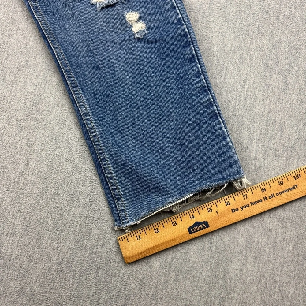 Carmar Emelia Jackson Jeans Womens 28 Blue Button Fly Distressed Raw Hem Pants